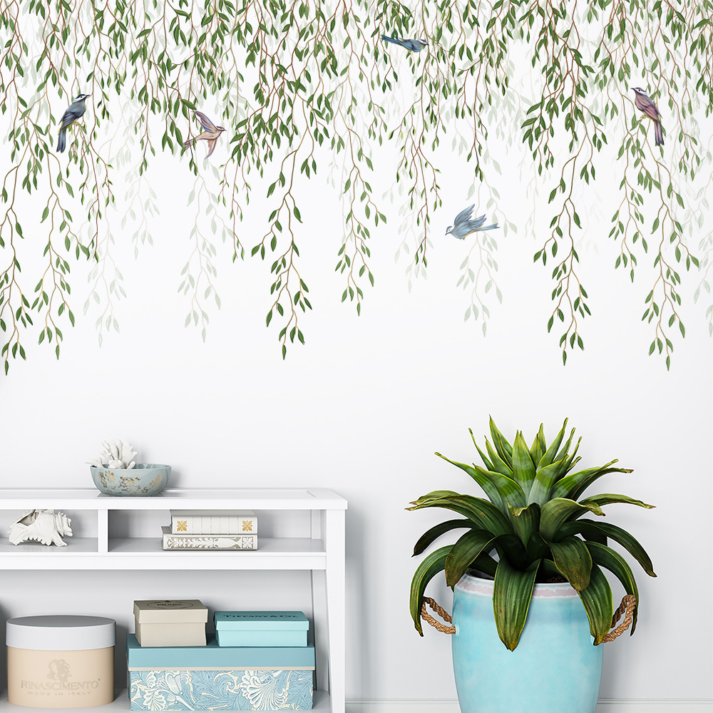 M169 Green Leaf Bird Plant  Wa - Pvc Panel Background 评论和价格